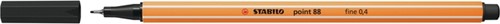 Fineliner STABILO point 88/46 F zwart 1 Stuk