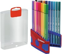 Viltstift STABILO Pen 68/20 rood/blauw etui M 20st 20 Stuk-3