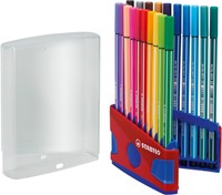 Viltstift STABILO Pen 68/20 rood/blauw etui M 20st 20 Stuk-2