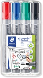 Viltstift Staedtler 356 flipover rond 2mm ass 4 Set