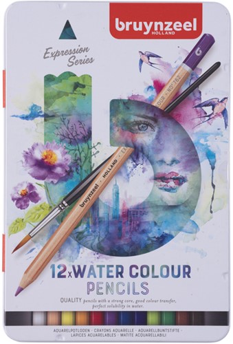 Kleurpotlood Bruynzeel Expression aquarel 12st ass 12 Stuk