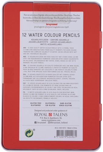 Kleurpotlood Bruynzeel Expression aquarel 12st ass 12 Stuk-3