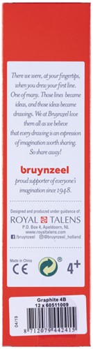 Potlood Bruynzeel Burotek 4B 1 Stuk-3