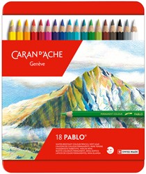 Kleurpotlood Caran d Ache Pablo ass blik 18st 18 Stuk