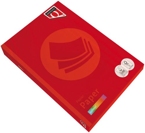 Kopieerpapier Quantore Colour A4 160gr felrood 250 Vel