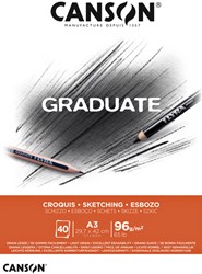 Schetspapier Canson Graduate Sketch 96gr A3 wit 1 Stuk