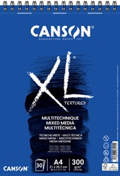 Mixed mediapapier Canson XL Textured 300gr A4 wit 30 Vel