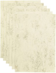 Kopieerpapier Papicolor A4 200gr marble ivoor 6 Vel