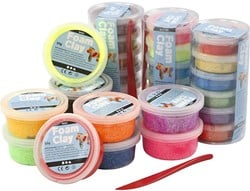 FOAM CLAY ASS. DIVERSE KLEUREN 28 POTJES VAN 35 GRAM 1 Doos