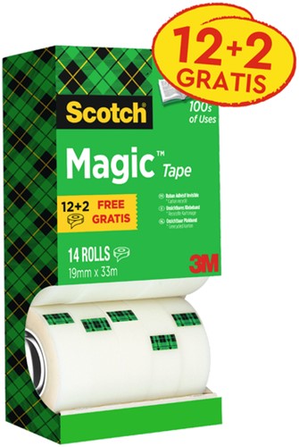 PLAKBAND 3M SCOTCH 810 19MMX33M MAGIC ONZICHTBAAR DS.14