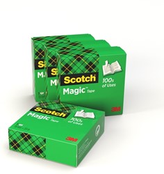 PLAKBAND 3M SCOTCH 810 19MMX33M MAGIC ONZICHTBAAR PK.4 ST.