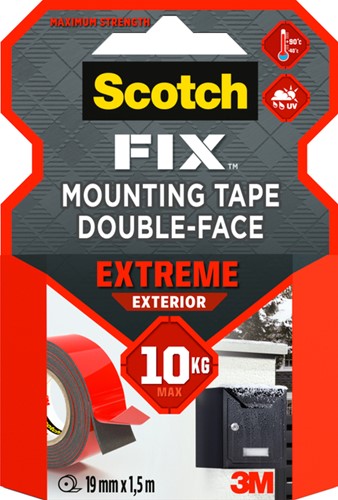 Plakband Scotch Extreme Exterior 19mm x 1.5m dz 1 Stuk