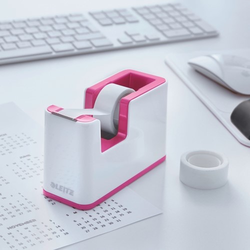 Plakbandhouder Leitz Wow wit/roze 1 Stuk-3