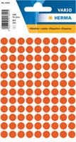Etiket HERMA 1842 rond 8mm rood 540st 5 Vel