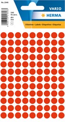 Etiket HERMA 1846 rond 8mm fluor rood 540st 5 Vel