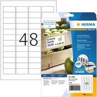 Etiket HERMA Power 10902 45.7x21.2mm wit 1200st 25 Vel