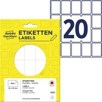 Etiket Avery 3321 32x23mm wit 560st 28 Vel-2
