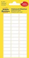 Etiket Avery 3073 20x8mm wit 234st 6 Vel