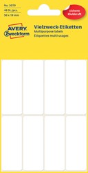 Etiket Avery 3079 50x19mm wit 48st 6 Vel
