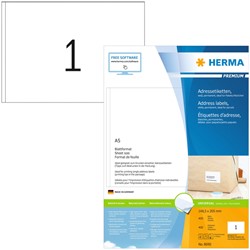 Etiket HERMA 8690 148.5x205mm premium wit 400st 400 Vel