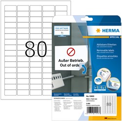 Etiket HERMA 10003 35.6x16.9mm verw wit 2000st 25 Vel