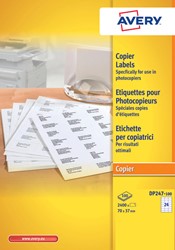 Etiket Avery DP247-100 70x37mm wit 2400st 100 Vel
