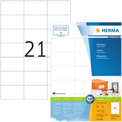 Etiket HERMA 4616 70x42.3mm premium wit 4200st 200 Vel