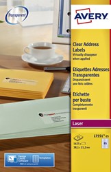 Etiket Avery L7551-25 38.1x21.1mm tr 1625st 25 Vel