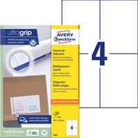 Etiket Avery 3483 105x148mm A6 wit 400st 100 Vel-2