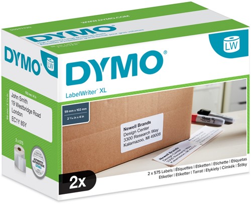 Etiket Dymo LabelWriter 5XL verzend 59x102 2st 2 Stuk