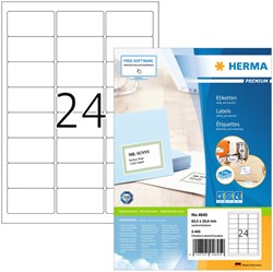 Etiket HERMA 4645 63.5x33.9mm prem wit 2400st 100 Vel