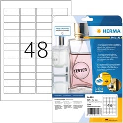 Etiket HERMA 8016 45.7x21.2mm transparant 1200st 25 Vel