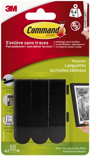 Bevestigingsstrip Command middel klikvast 5.4kg zw 1 Stuk-2