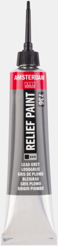 Amsterdam reliefpaint/contourpaint tube 20 ml loodgrijs 736 1 Stuk