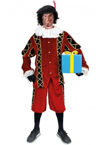 PIET KOSTUUM PEDRO ROOD/ZWART UNISEX