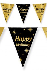 Classy Party flags foil Happy Birthday 1 Stuk
