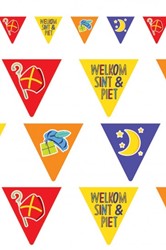 Vlaggenlijn papier welkom sint en piet 1 Stuk