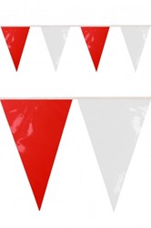 PVC vlaggenlijn brandveilig 10 meter rood/wit 1 Stuk