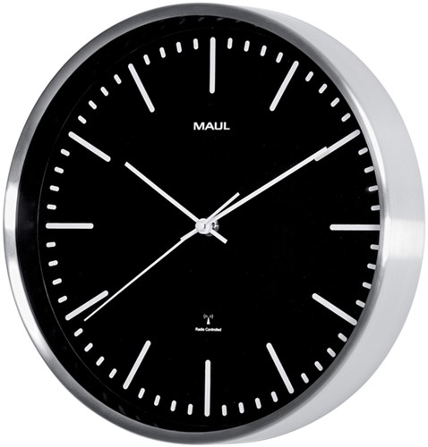 Wandklok MAUL Fly RC 305x45mm alu zw batterij 1 Stuk-2