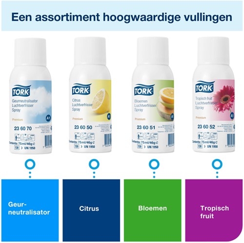 Luchtverfrisserdispenser Tork A1 spray wit 1 Stuk-3