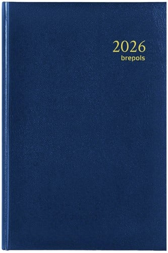 Agenda 2026 Brepols Saturnus Luxe 1d/1p blauw 1 Stuk