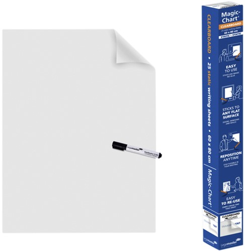 Magic Chart Legamaster Whiteboard 600x800mm tr 25v 25 Vel