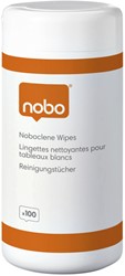 Whiteboard reinigingsdoekjes Nobo pot met 100 st 100 Stuk