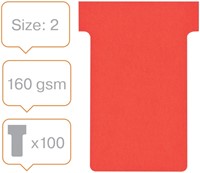 T-kaart Nobo nr.2 48mm rood 100 stuks 100 Stuk-4
