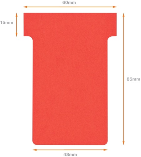 T-kaart Nobo nr.2 48mm rood 100 stuks 100 Stuk-5