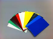 Polystyreen geel glans 2 mm 24x25.5 cm