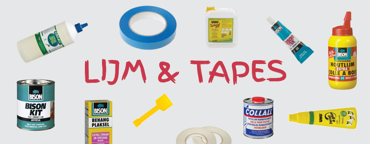 Lijm en tapes pagina banner
