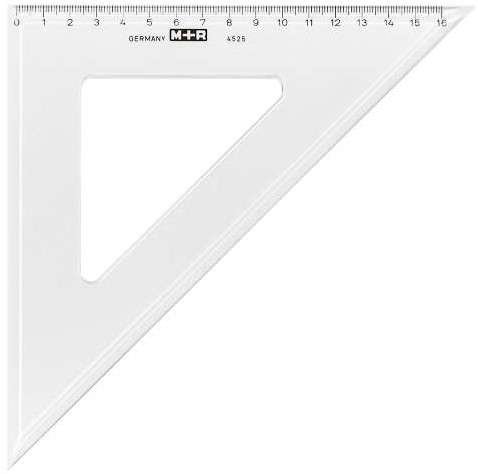 TEKENDRIEHOEKEN M&R 45o-20 CM       45200000