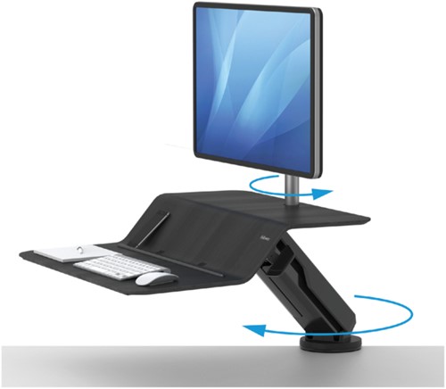 MEUBEL FELLOWES LOTUS WERKPLEK ZIT-STA 1MONITOR ZWART 1 STUK