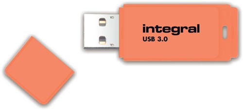 USB stick 3.0 Integral 64GB neon oranje 1 Stuk